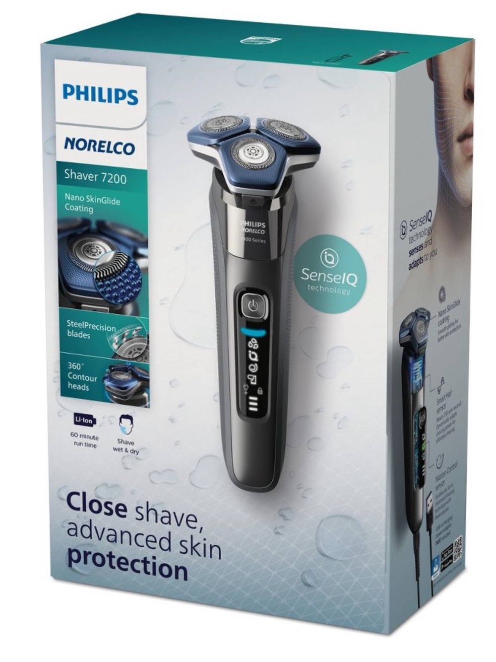 Shaver 7200 Electric Razor - Black/Gray